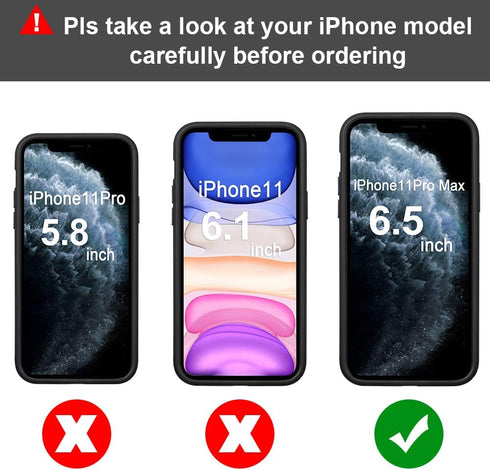 TOOVREN Phone Cover for iPhone 11 Pro Max Wallet Case with Card Holder PU Leather Kickstand Fits iPhone 11 Pro Max Case with Strap Stand Adjustabl...